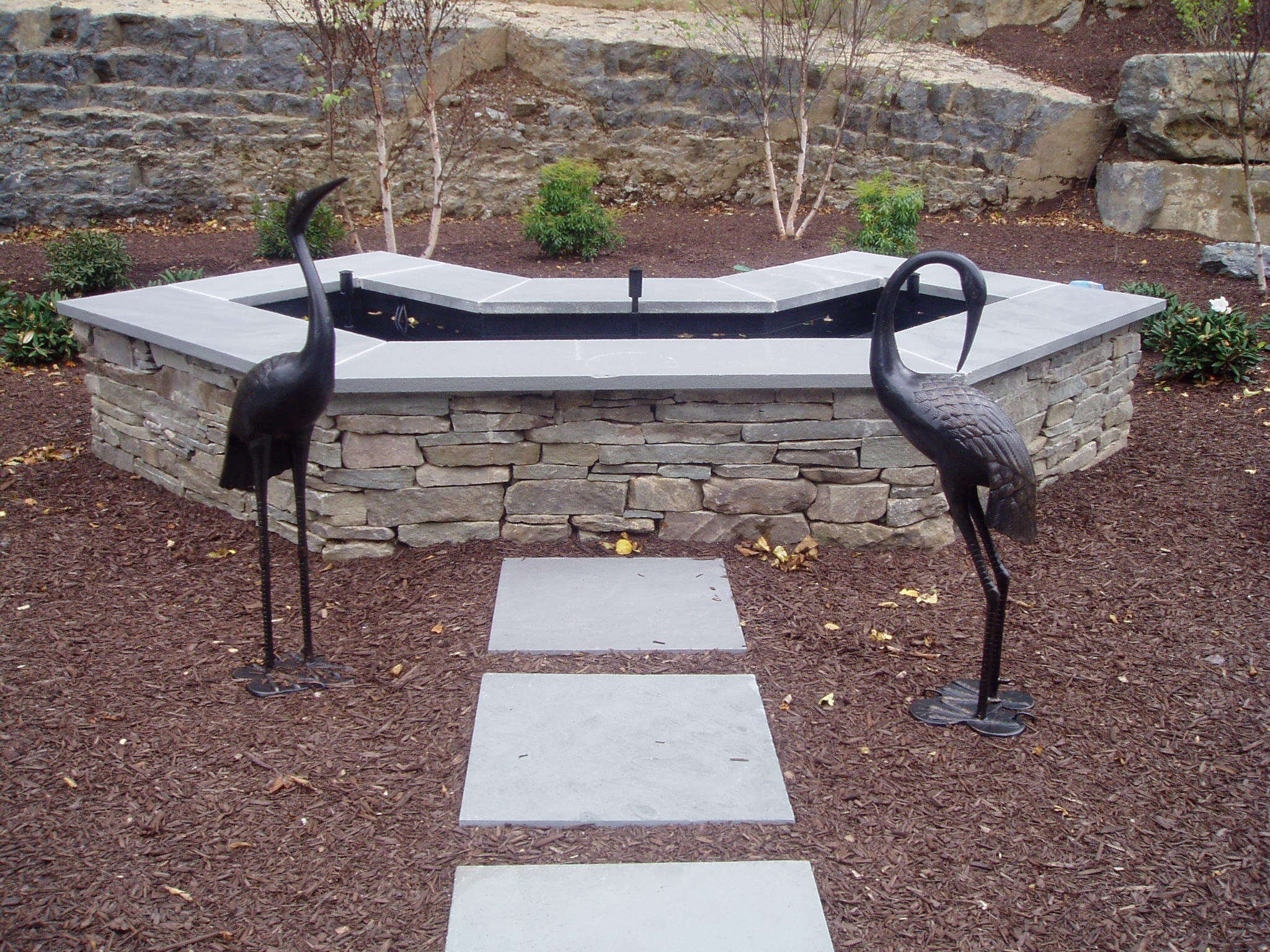 Path, stone, decorative landscape design feature
